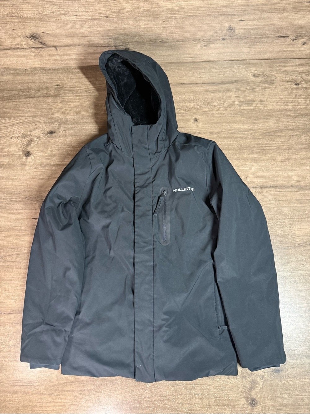 Hollister Co. All-Weather Collection Full Zip Black Hooded XS
